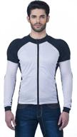 wicked stock breathable all seasons mesh motorcycle riding shirt for men with ce (certified) protective padded shields (white logo