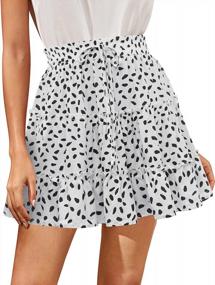 img 3 attached to Gardenwed Women'S High Waisted Skater Skirt - Casual And Flowy Mini Aline Skirt With Stretch Fabric