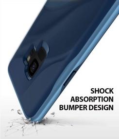 img 2 attached to Ringke Wave Compatible With Galaxy S9 Case Dual Layer Heavy Duty 3D Textured Shock Absorbent PC TPU Full Body Drop Resistant Protection Cover For Galaxy S 9 (2018) - Coastal Blue