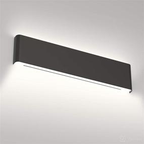 img 4 attached to Modern Matte Black 20W Vanity Light Up and Down LED Fixture for Bathroom Wall Lighting - Aipsun 24in, Cool White 5000K