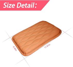 img 3 attached to BLAU GRUN Auto Car Center Console Cover Pad, Waterproof PU Leather Armrest Seat Box Protector for Vehicles, Car Accessories (Brown)