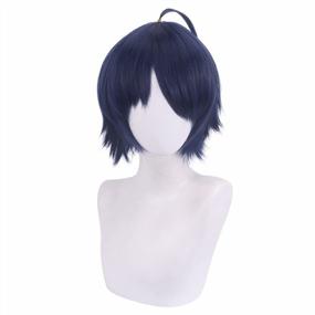 img 3 attached to JoneTing Blue Wig For Women: Short Straight Synthetic Hair For Anime Cosplay, Halloween & Christmas Party!