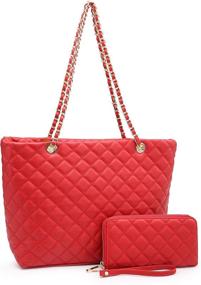 img 4 attached to XB Handbags Leather Shoulder Wristlet Women's Handbags & Wallets ~ Totes