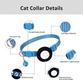 img 2 attached to 🔍 Airtag Cat Collar: Safety Buckle, Bell & Reflective Design for Small Pets with Apple Airtag Compatibility