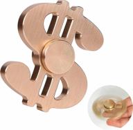 dollar hand fidget spinner metal spinner toy focusing fidget toys relievers stress and anxiety for kids & adults with adhd autism(dollar gold) logo
