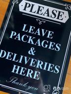img 1 attached to Faittoo Please Leave Packages And Deliveries Here Sign, 2-Pack 14 X 10 Inch Reflective Aluminum Sign, UV Protected And Weatherproof, Durable Ink, Easy To Install And Read, Indoor/ Outdoors Use review by Richard Rob