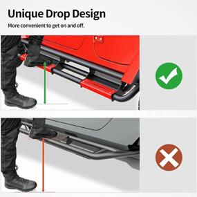 img 1 attached to Upgrade Your Off-Roading Game With OEdRo'S All-Steel Running Boards And Side Steps For Jeep Wrangler JK 4 Door