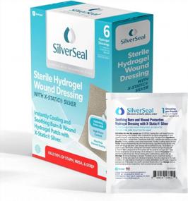 img 3 attached to Hydrogel Wound Dressing With X-Static Silver For Burns, Cuts And Injuries - SilverSeal Soothing And Protective Pads, Sterile 2" X 3", Pack Of 6
