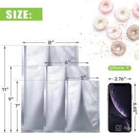 img 3 attached to 🛍️ 25 Mylar Food Storage Bags - Aluminum Foil Metallic Flat Heat Sealing Bags for Long-Term Storage of Coffee, Tea, and Beans (3 Sizes: 5 x 7 Inch, 6 x 9 Inch, 8 x 11 Inch)