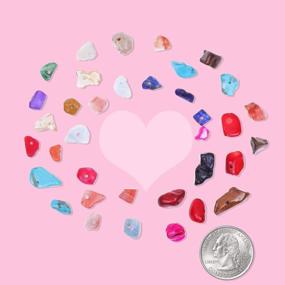 img 1 attached to PAXCOO бусины из драгоценных камней, 15 цветов, крошка из натурального камня, кристаллы, бусины из драгоценных камней для изготовления ювелирных изделий и ювелирных изделий, ремесел и браслетов