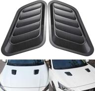🚗 katur 1 pair universal car abs air flow intake scoop turbo bonnet vent cover hood - carbon fiber logo
