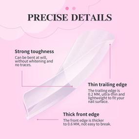 img 2 attached to Saviland Gel X Nail Kit No Need File,Soft Gel Tips Nail Tip And Glue Gel Kit With 240PCS Medium Square Full Cover Nail Tip 6 In 1 Gel X Nail Glue Mini U V Lamp French Starter Kit For Salon Home DIY