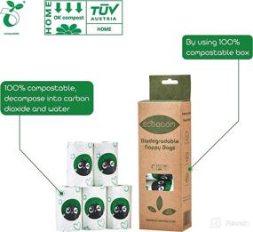 img 3 attached to 🌿 ECO BOOM Compostable Diaper Disposal Bags - Portable, Convenient & Thickened Eco-Friendly Sacks for Dog Poop - Unscented 100 Counts Travel Size
