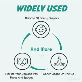 img 1 attached to 🌿 ECO BOOM Compostable Diaper Disposal Bags - Portable, Convenient & Thickened Eco-Friendly Sacks for Dog Poop - Unscented 100 Counts Travel Size