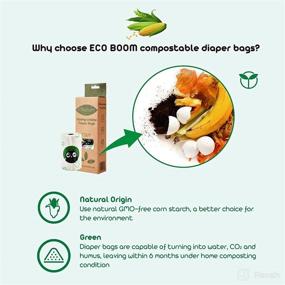 img 2 attached to 🌿 ECO BOOM Compostable Diaper Disposal Bags - Portable, Convenient & Thickened Eco-Friendly Sacks for Dog Poop - Unscented 100 Counts Travel Size