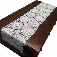 add rustic charm to your table with ustide handmade crochet floral table runner logo