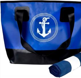 img 4 attached to VITAMIN SEA Beach Bag - Waterproof & Sandproof Tote For The Beach