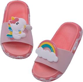 img 4 attached to 🦄 Non Slip Lightweight Unicorn Sandals: Perfect Boys' Shoes - Sandals