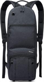 img 4 attached to Портативный рюкзак с кислородным баллоном: IGuerburn Oxygen Cylinder Carrier Bag для баллонов размера D - черный