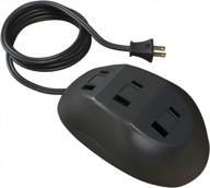 black stanley 31369 powerhub tabletop polarized 3-outlet extension cord logo