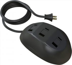 img 1 attached to Black Stanley 31369 PowerHub Tabletop Polarized 3-Outlet Extension Cord