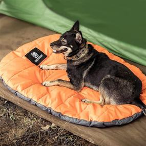 img 2 attached to 🐾 OneTigris Outdoor Travel Dog Bed, Portable Camping Mats for Medium and Small Dogs, Waterproof and Reversible for Enhanced Comfort and Durability