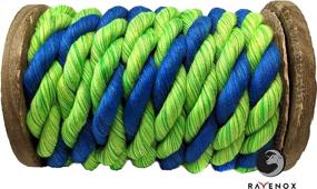 img 3 attached to 🎨 Ravenox Colorful Twisted Cotton Rope - Made in The USA - Custom Color Triple-Strand Rope and Cordage for Sport, Décor, Pet Toys, Crafts, Macramé and Indoor Outdoor Use - By The Foot and Diameter - Enhanced for SEO