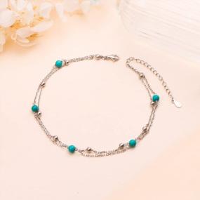 img 2 attached to S925 Sterling Silver Beaded Anklet With Adjustable Design And Elegant Charms For Women: Perfect Gift For Any Occasion