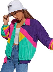 img 2 attached to SweatyRocks Womens Casual Lightweight Bomber Women's Clothing via Coats, Jackets & Vests