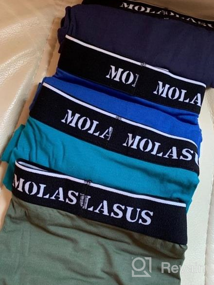 img 1 attached to Comfortable And Stylish Molasus Men'S Cotton Stretch Trunks - Pack Of 5 review by Pete Juarez