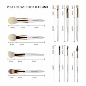 img 2 attached to Elevate Your Beauty Routine With EIGSHOW'S Cruelty-Free Vegan Makeup Brush Set - 10Pcs Champagne Gold For A Flawless Blend Of Face, Lip & Eye Makeup