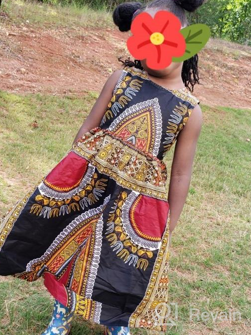 img 1 attached to 👗 Shenbolen Dashiki African Tradition Dresses for Girls - Stylish Clothing in Beautiful Dresses review by Sheila Myers