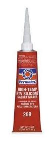 img 1 attached to Permatex 81160 High-Temp Red RTV Silicone Gasket, 3-oz