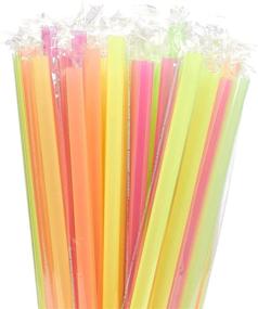 img 2 attached to 🥤 SEO-Friendly 100 Pack of Individually Wrapped Disposable Boba Drinking Straws (10 x 0.5 In)