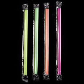 img 1 attached to 🥤 SEO-Friendly 100 Pack of Individually Wrapped Disposable Boba Drinking Straws (10 x 0.5 In)