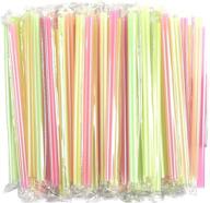 🥤 seo-friendly 100 pack of individually wrapped disposable boba drinking straws (10 x 0.5 in) logo