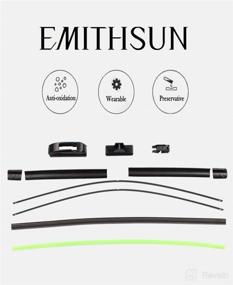 img 3 attached to EMITHSUN OEM QUALITY Windshield Wiper Blades - 26'' + 16'' Premium All-Seasons, Durable, Stable & Quiet (Set of 2)