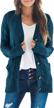 zesica women's cozy cable knit cardigan sweater coat with long sleeves and open front button down design logo