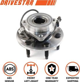 img 2 attached to 🚗 DRIVESTAR 515036 Front Wheel Hubs & Bearing Assembly 6 Lugs 4x4 AWD w/ABS for 2002-2006 Chevrolet Silverado/Suburban/Avalanche 1500 Tahoe GMC Sierra Savana Cadillac Escalade - 4WD Only (Pair)