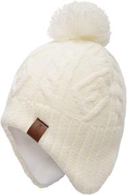 img 4 attached to 🧢 ERISO Baby Girl Winter Earflap Girls' Accessories: Warm and Stylish Cold Weather Gear