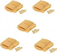 dophee 5-pack gold retro style toggle catch lock for jewelry boxes and suitcases with screws logo