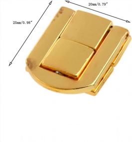 img 3 attached to Dophee 5-Pack Gold Retro Style Toggle Catch Lock для шкатулок и чемоданов с винтами