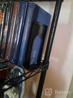 img 1 attached to 14-Piece Heavy Duty Metal Bookends For Shelves - Black Non-Skid Book Holders For Office And Home - Large 6.5 X 5.7 X 4.9 Inches - Compatible With Various Sizes Of Books - HappyHapi review by David Norwood