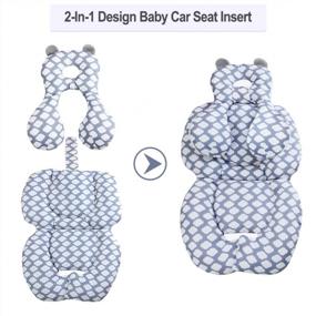 img 3 attached to AIPINQI Head And Body Support Pillow With Neck Support For Baby Car Seat And Strollers, White Cloud
