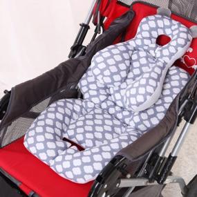 img 4 attached to AIPINQI Head And Body Support Pillow With Neck Support For Baby Car Seat And Strollers, White Cloud