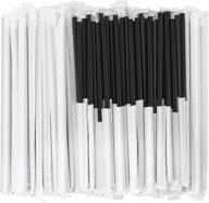 🌱 100 eco-friendly compostable individually wrapped straws - plant based pla disposable straws (8.25 inches longx0.23 inches wide) logo