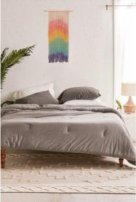 img 3 attached to Handmade Rainbow Macrame Wall Hanging - 16” W X 30” L Bohemian Home Décor For Bedroom, Living Room & Apartment