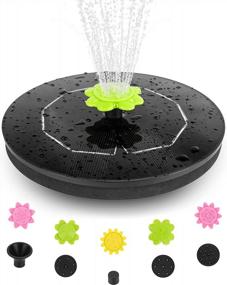 img 4 attached to Smart Solar Fountain Pump For Bird Bath - TekHome 3W Powered Garden Pool Pond Outdoor Fountains