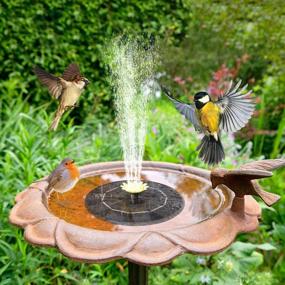 img 3 attached to Smart Solar Fountain Pump For Bird Bath - TekHome 3W Powered Garden Pool Pond Outdoor Fountains