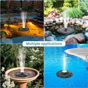 img 2 attached to Умный солнечный фонтанный насос для купания птиц - TekHome 3W Powered Garden Pool Pond Outdoor Fountains